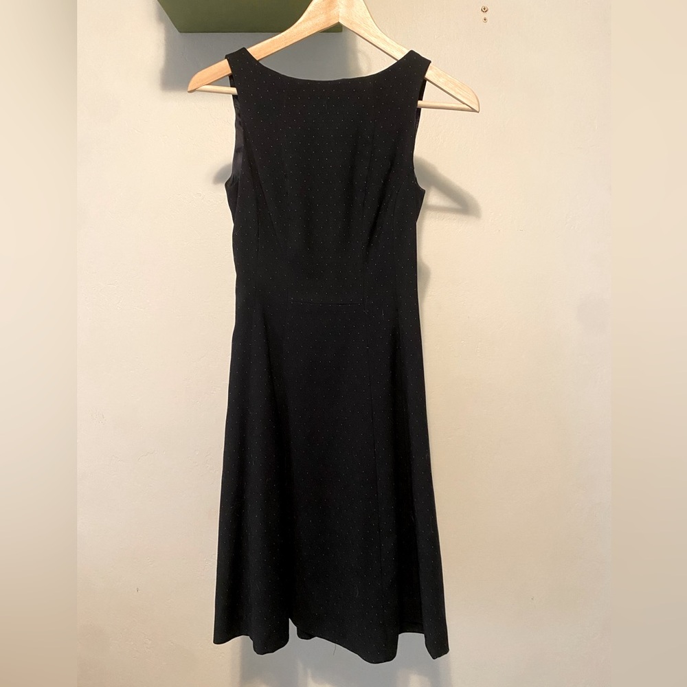 H&M navy and polka dot work dress